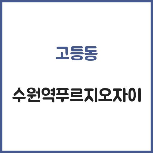 고등동 수원역푸르지오자이